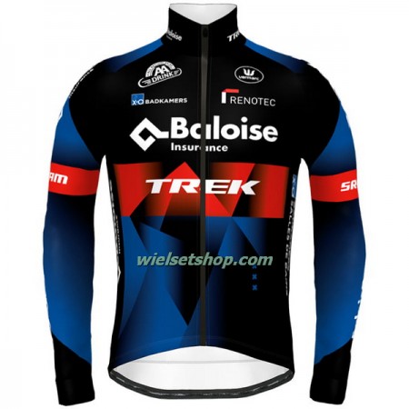 Wielershirt 2022 Baloise-Trek Lions Black Lange Mouw - Rood Blauw